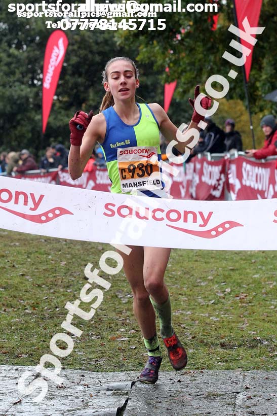 Girls under-15s, National Cross Country Relay Champs., Berry Hill Park, Mansfield.  Photo: David T. Hewitson/Sports for All Pics